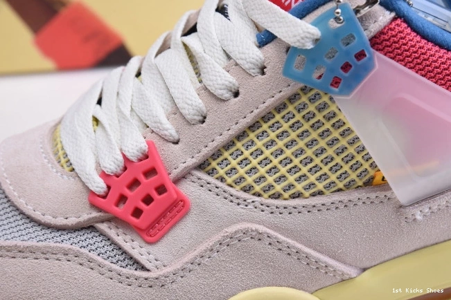 1st Kicks DC9533-800 Union Ice Guava Retro Jordan Air 4 0729